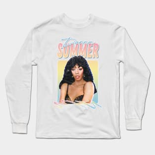 Donna Summer / Vintage Style Fan Art Design Long Sleeve T-Shirt